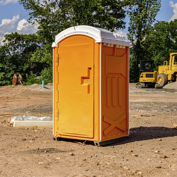 how often are the porta potties cleaned and serviced during a rental period in Gagetown